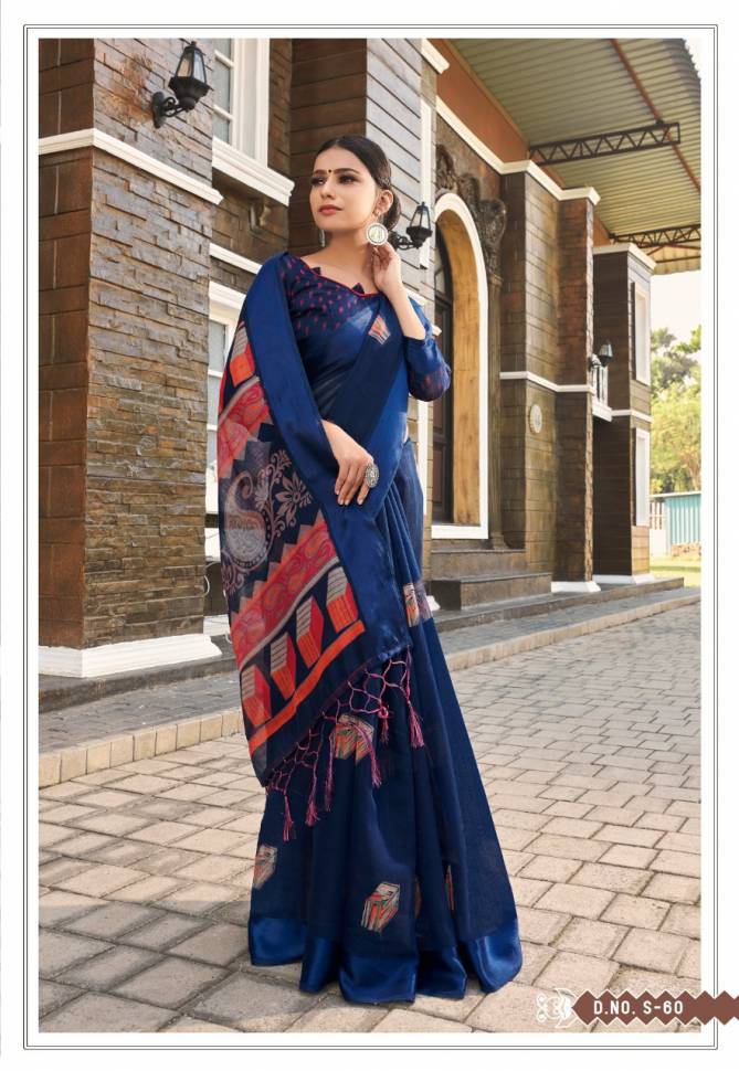 Vinamra Celebrity Green 6 Latest Fancy Designer Regular Ethnic Wear Cotton Saree Collection
