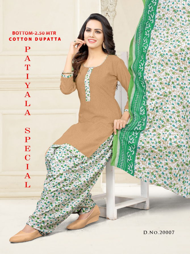 Vandana Patiyala Special 2 Latest Regular Wear Printed Cotton Ready Made Salwar Suit Collection 