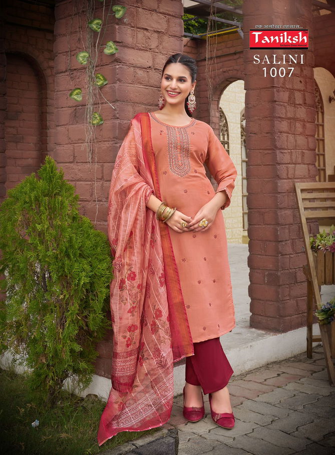 Salini Vol 1 By Taniksh Shimmer Kurti With Bottom Dupatta Online Wholesale 