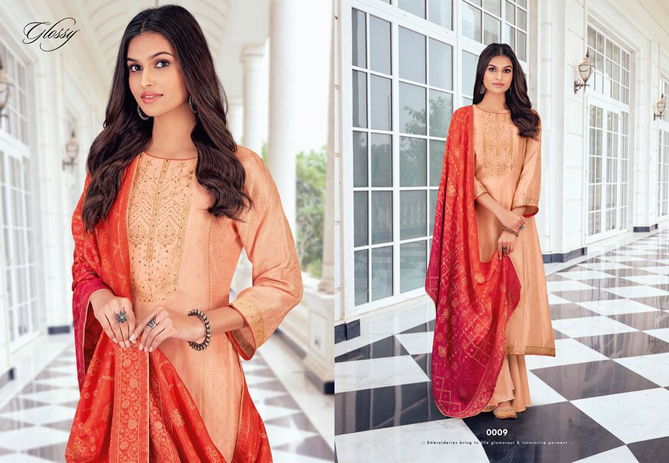 Glossy Arabella 9 Series Latest Fancy Festive Wear Pure Viscose Dola Jacquard With Swarovski Work Designer Salwar Suits Collection
