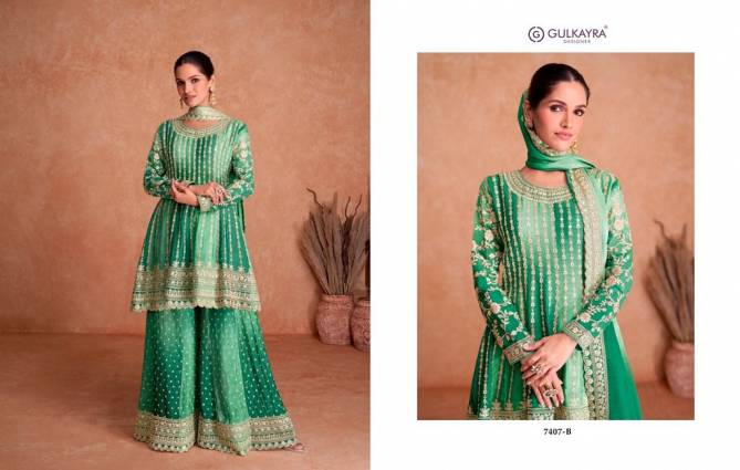 Vaani Vol 2 By Gulkayra 7407 Series Sharara Readymade Suits Wholesalers In Delhi