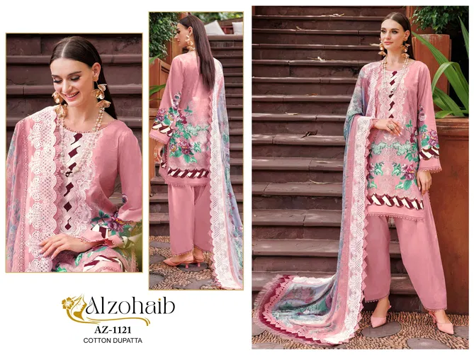 Alzohaib Az 1116 To 1131 Cotton Printed Pakistani Suits Wholesalers In Delhi