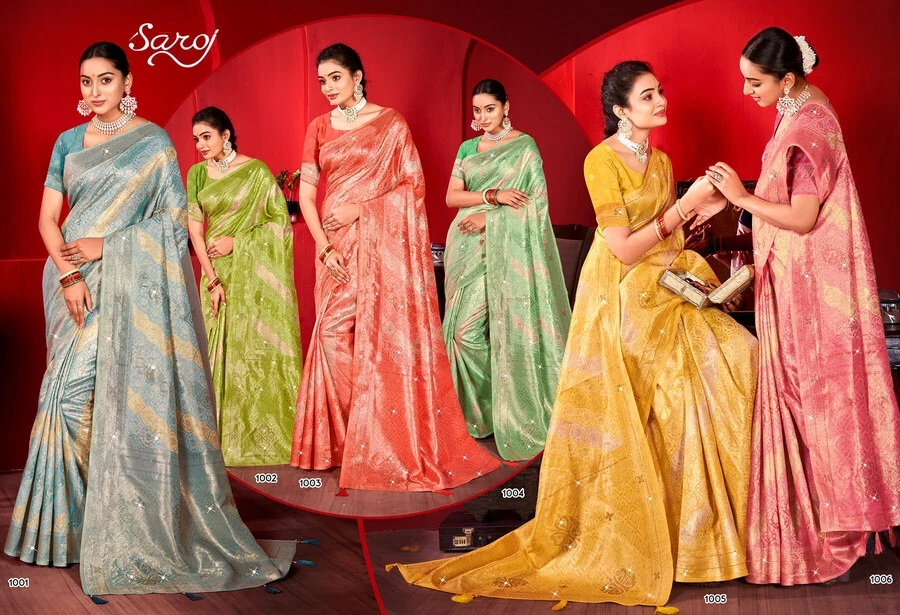 Saroj Kishori Saroski Vol 1 Linen Party Wear Silk Saree Collection