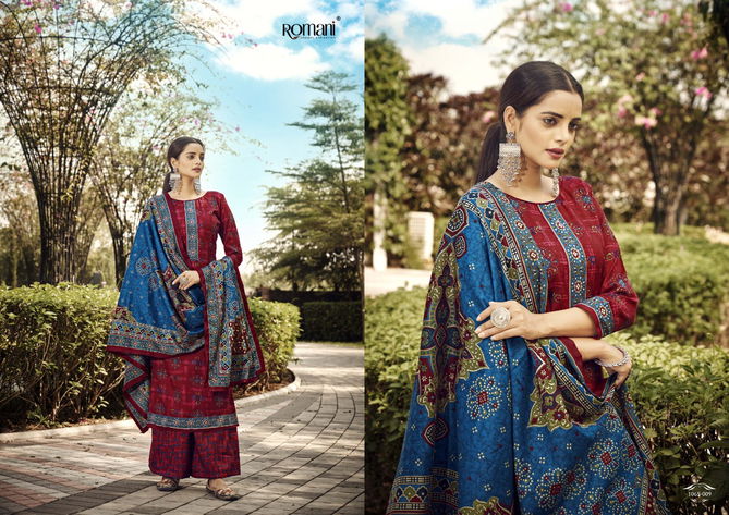 Romani Kasauti Printed Pashmina Dress Material Catalog
