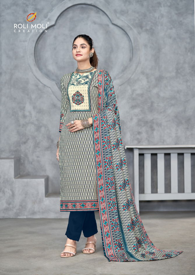 Shagun By Roli Moli Pashmina Printed Dress Material Exporters In India