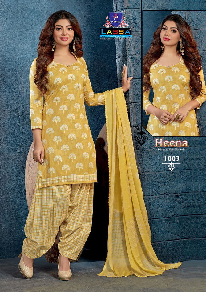 Arihant Lassa Heena Super 10 Cool Patiala Casual Wear Printed Cotton Dress Material Collection
