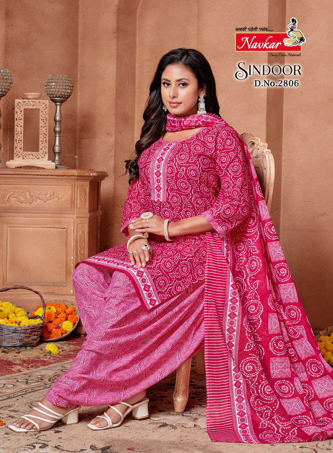 Sindoor Vol 28 By Navkar Mix Cotton Kurti With Bottom Dupatta Exporters In India