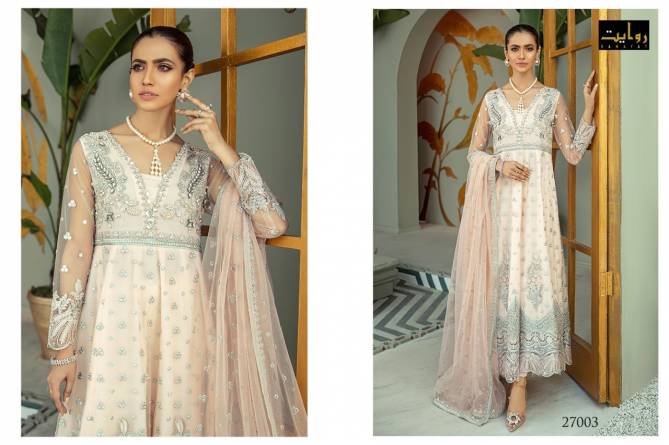Rawayat Imrozia Premium Embroidery 4 Fancy Designer Festive Wear Georgette Heavy Embroidery Pakistani Salwar Suits Collection
