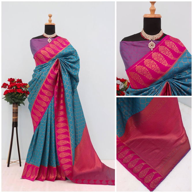 SF 790 Shubh Kanijivaram Silk Designer Sarees Wholesale In India