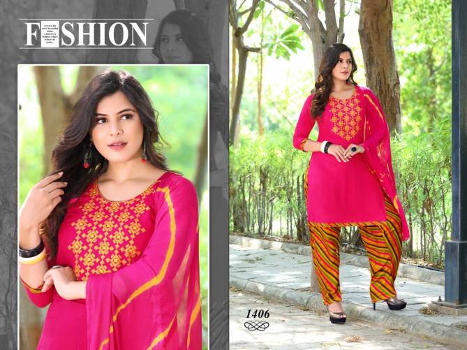 Trendy Sonam Latest Ethnic Wear Printed Rayon Designer Ready Made Collection
