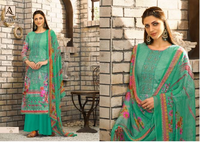 Alok Lipakshi Print with Fancy Embroidery with Swarovski Diamond Work Designer Dress Material Collection
