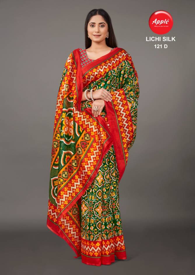 Apple Lichi Silk 118 Regular Wear Printed Silk Latest Saree Collection