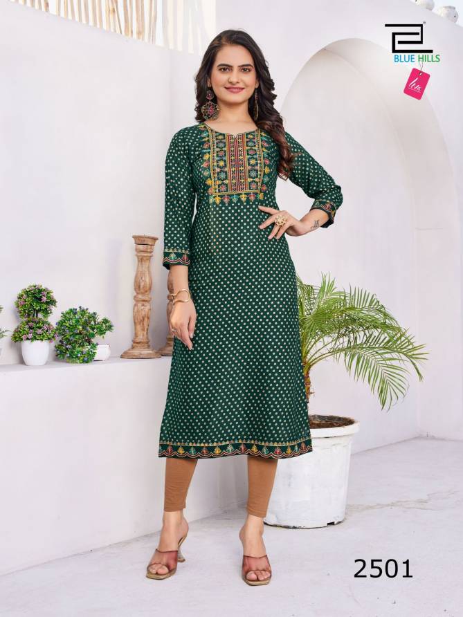 Solid Vol 25 By Blue Hills 2501 to 2508 Kurti suppliers in India