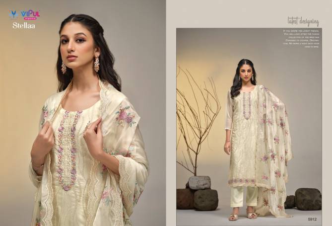 Stella By Vipul Soft Organza Embroidery Bulk Salwar Kameez Orders In India