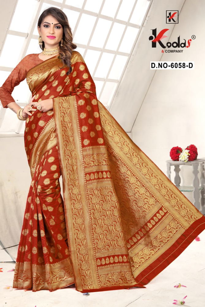 skoda-6058 latest Fancy Designer  Festive Wear Pure Silk Saree Collection