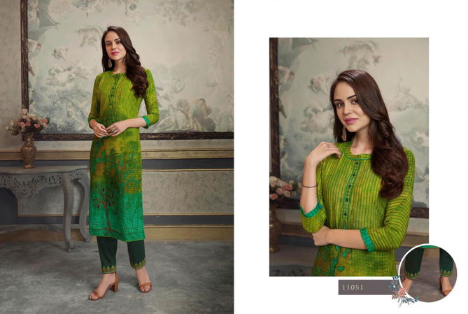 Kalaroop Lotus Latest fancy Designer Casual Wear Kurti With Pant Collection
