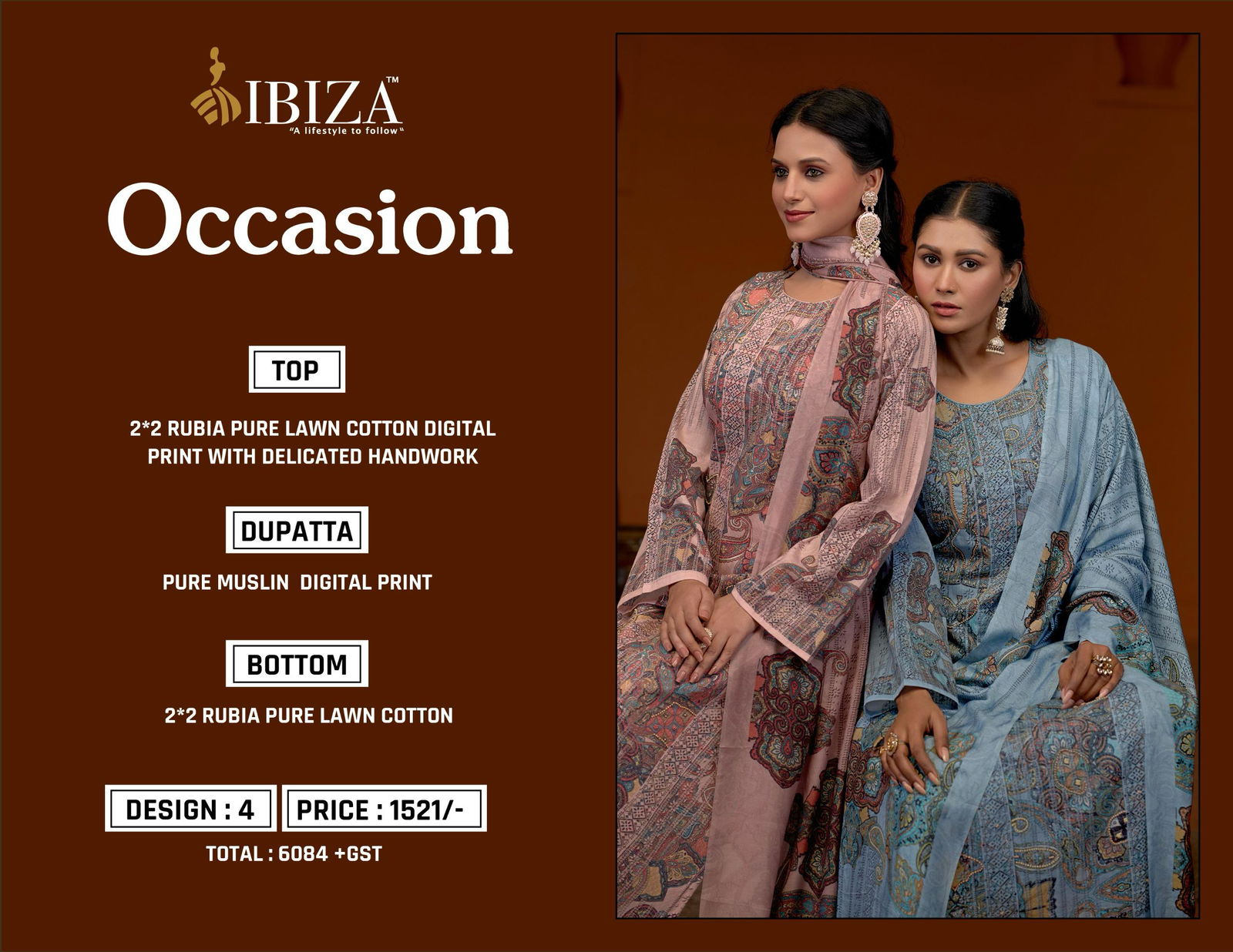 Occasion By Ibiza Lawn Cotton Designer Salwar Kameez Suppliers In India