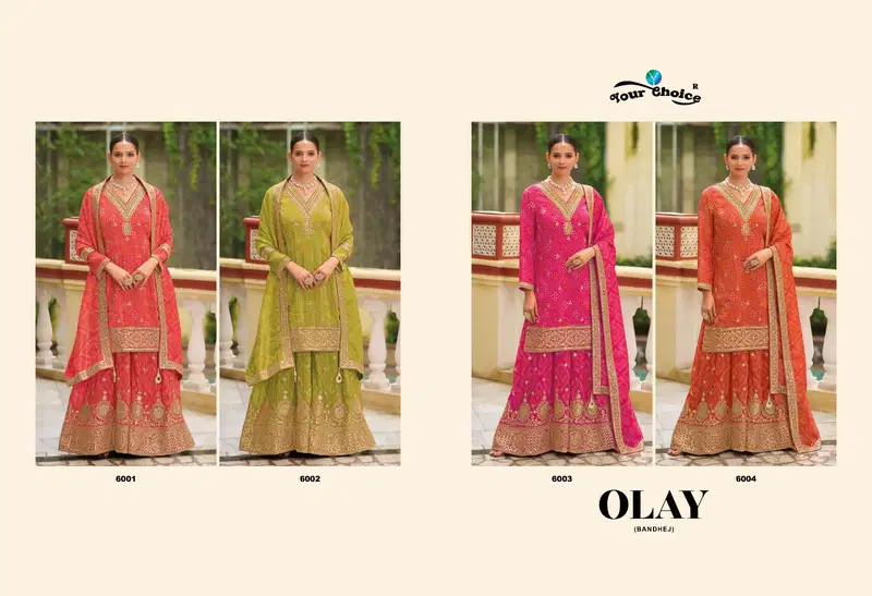 Olay By Your Choice Chinon Readymade Suits Exporters In India