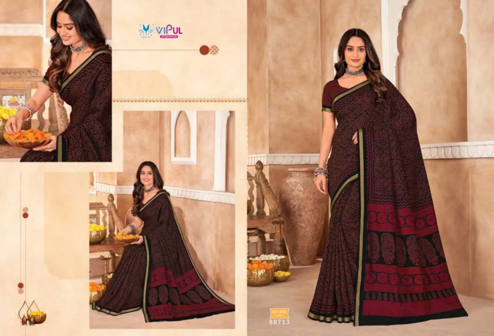 Monalisa By Vipul Fancy Daily Wear Saree Wholesale Price In Surat