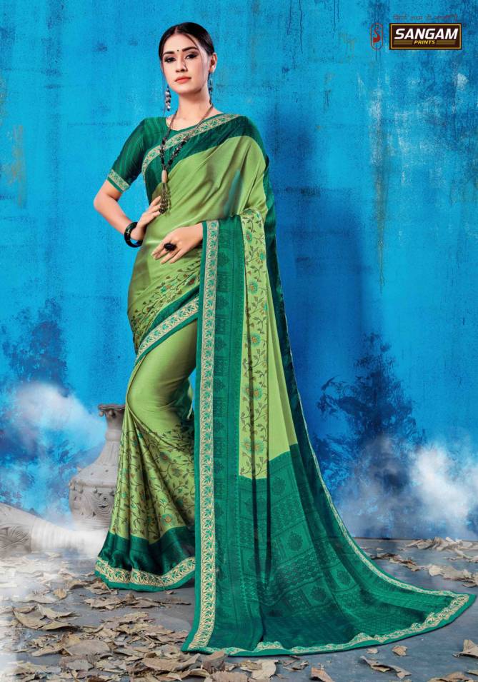Sangam Vichitra Latest Fancy Regular Casual Wear Printed Rangoli Silk Sarees Collection
