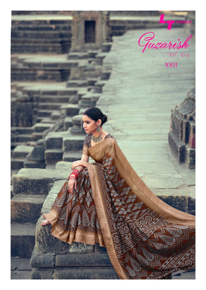 Lt Guzarish 2 Latest Fancy Designer Festive Wear Brasso Printed Sarees Collection