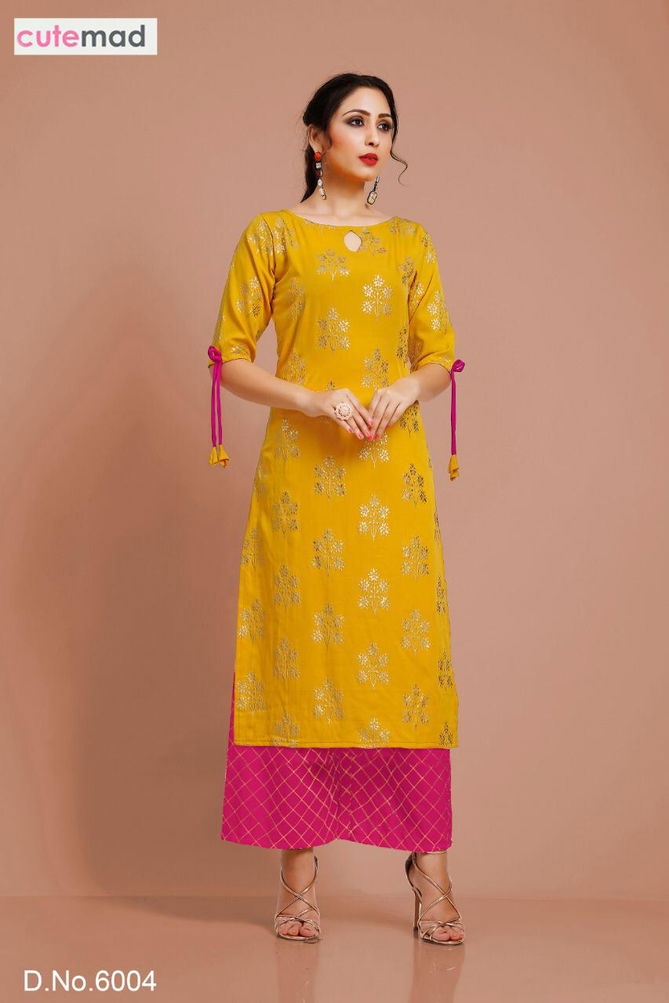 Cutemad Vol-6 Exclusive Malai Crape Party wear Kurtis With Palazzo Collection 