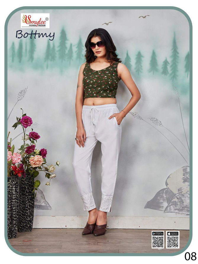 Smylee Bottmy Heavy Latest Fancy Designer Starchable Slub Pant Collection