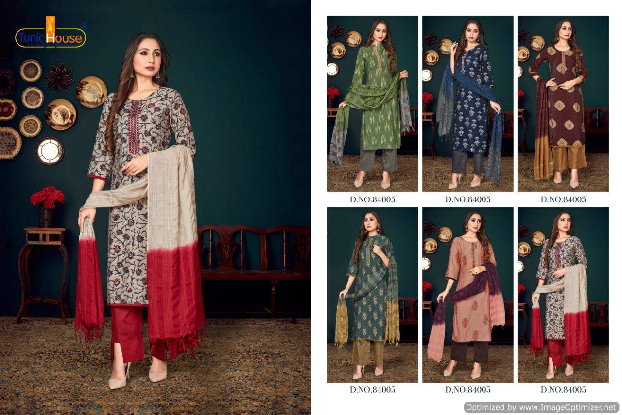 Tunic House Neha Era Dupatta Latest Collection Of Muslin Silk Printed Ready Made Salwar Kameez
