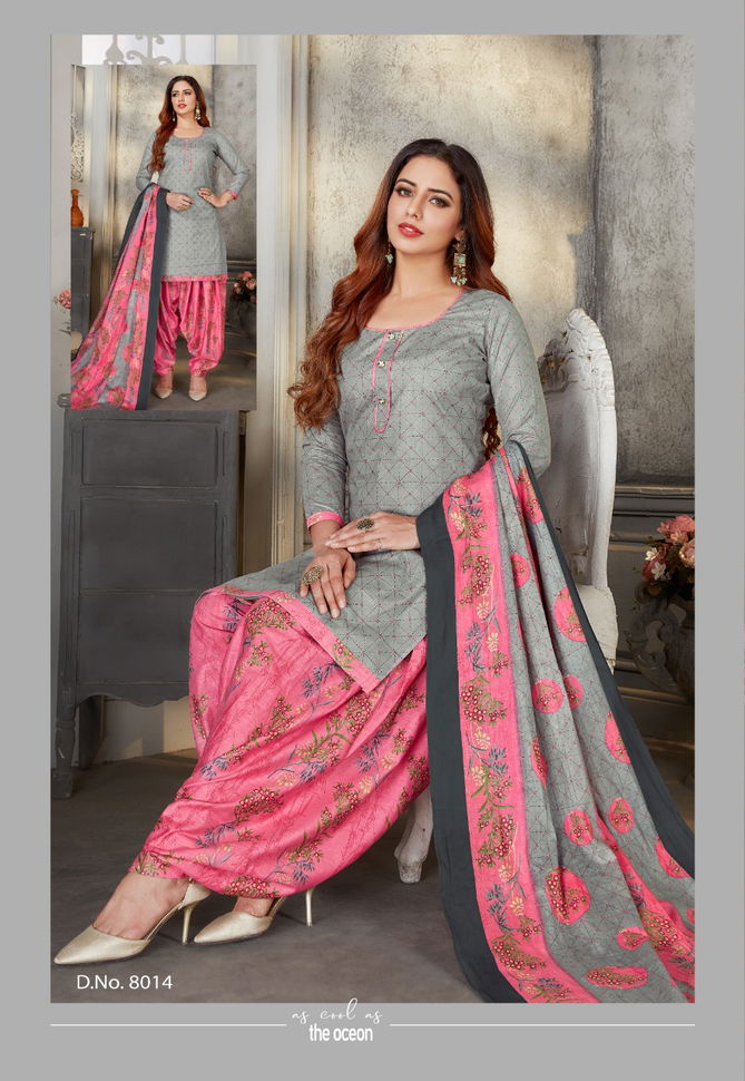 SC laadki Vol-8 Latest Fancy Designer Casual Regular Wear Cotton Printed Dress Material Collection