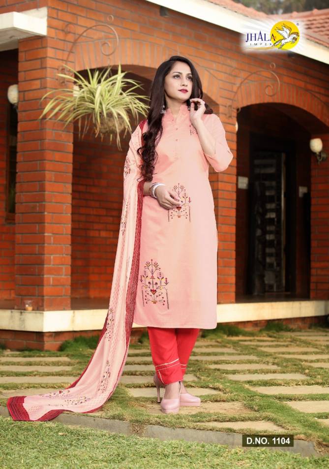 JHALA IMPEX REXY Latest Fancy Designer Festive Wear Mashlin Silk Heavy Digital Print Kurtis With Dupatta Collection