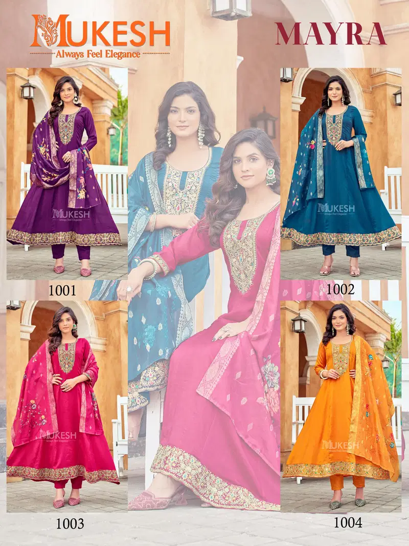 Mayra By Banwery Viscose Embroidery Designer Readymade Suits Orders In India