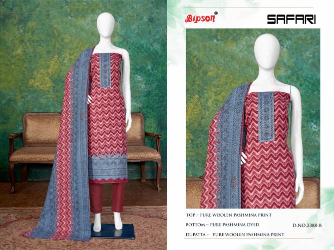 Bipson Safari 2387 Printed Pashmina Non Catalog Dress Material
