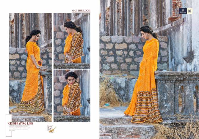 Hirva Shining Casual Daily Wear Georgette Printed Latest Saree Collection
