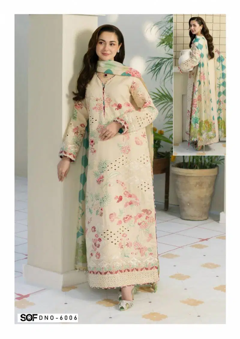 Sof Saira Rizwan Vol 6 Lawn Printed Wholesale Dress Material In India
