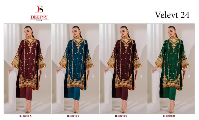 Velvet 24 By Deepsy Embroidery Pakistani Suits Surat Wholesale Market