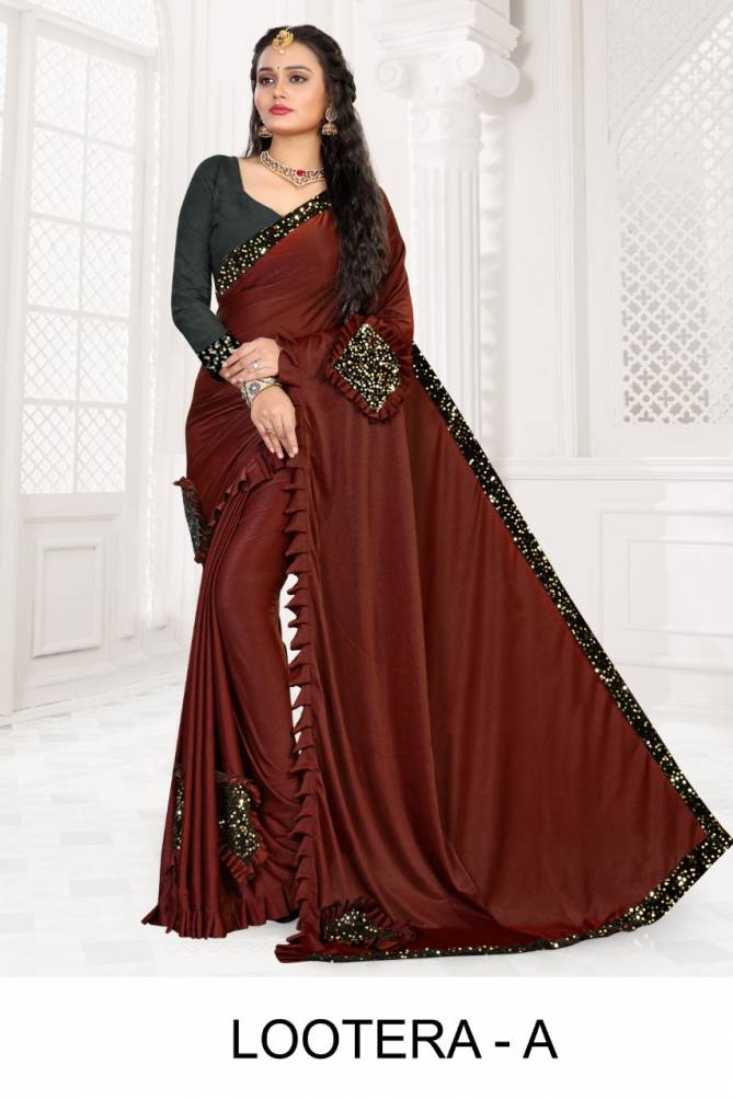 Ronisha lootera Bollywood style Party Wear Lycra designer saree collection