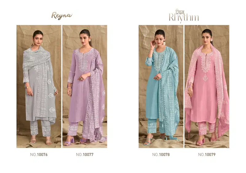 Rhythm By Reyna Linen Embroidery Dress Material Wholesale Shop In Surat