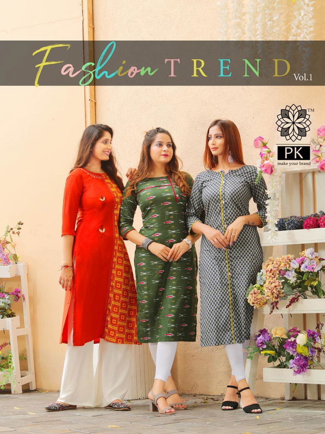 FASHION TREND VOL 1 Latest Designer Heavy Rayon Regular Wear Printed Kurti Collection