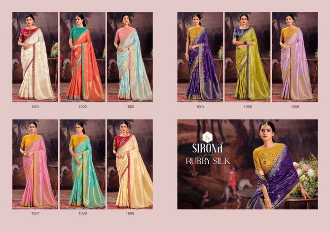 Rubby Silk By Sirona Dola Silk Designer Party Wear Sarees Suppliers In India