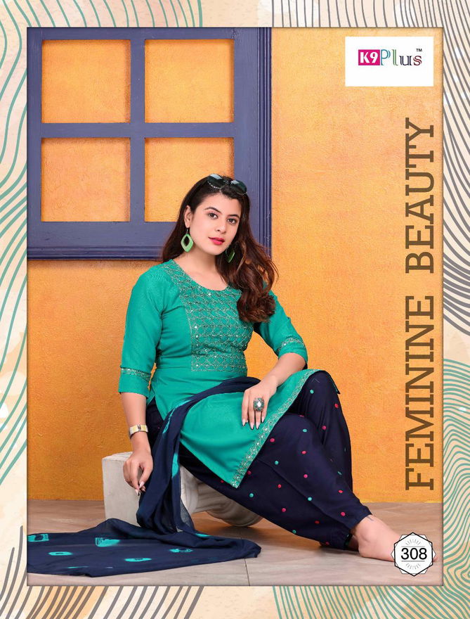 K9 Plus Floral Fancy Latest Regular Casual Wear Rayon Printed Readymade Salwar Suit Collection
