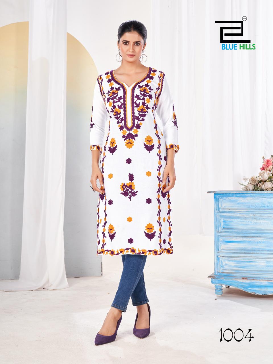 Yamini By Blue Hills Rayon Designer Kurtis Wholesale Shop In Surat