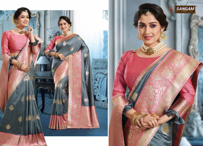 Sangam Kanchana Latest Wedding Wear Pure Banarasi Silk Sarees Collection
