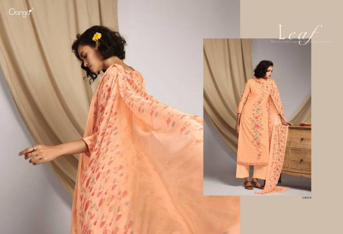 GANGA LEAF Latest Fancy Festive Wear Finest Cotton Linen Printed with Hand Work And Swarovski Work Heavy salwar suit Collection 