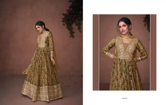 Sayuri Nooriat 5300 Organza Silk Anarkali Wedding Wear Readymade Suits Wholesale Market In Surat 

