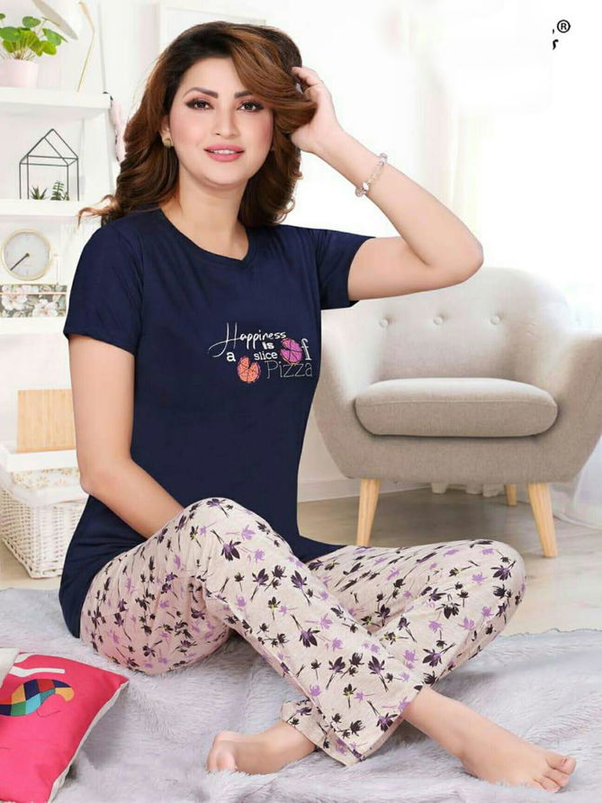 Ft Carrot Shinker Nx Pocket 146 Latest fancy Night Wear Shinker Hosiery Cotton Night Suits Collection
