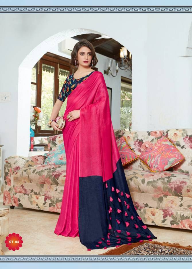 Shreyans Speed Test Exclusive collection Of Deaigner Party Wear Linen Saree with Cotton Blouse 