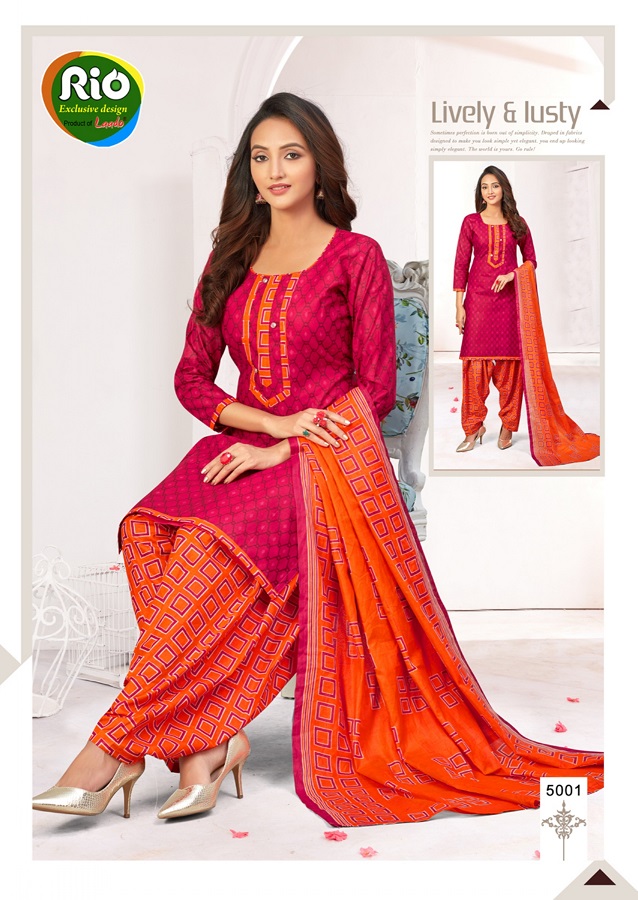 Laado Rio Special 10 Casual Regular Wear Printed Pure Cotton Dress Material Collection
