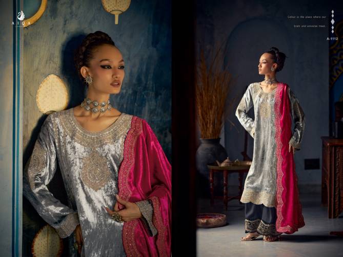 Shahen Shah By Aiqa Velvet Salwar Kameez Wholesale Shop In Surat