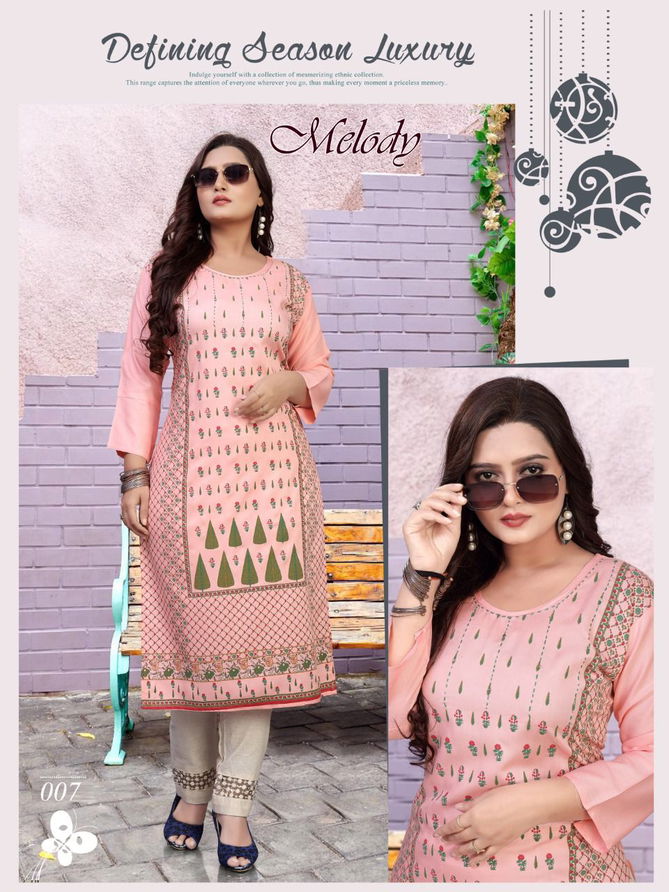 Akhand Jyot Melody Latest Ethnic Wear Rayon Designer Kurti Collection