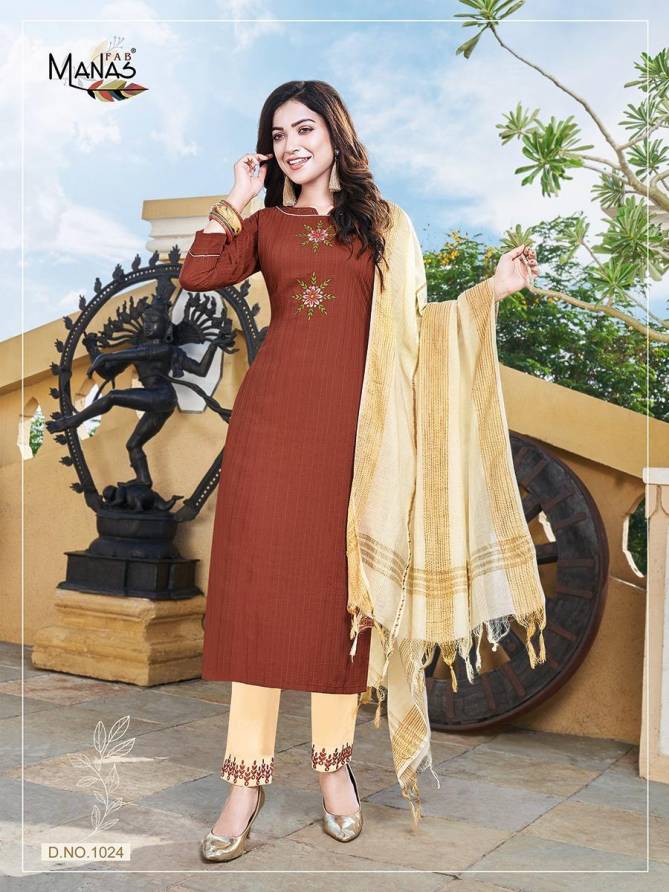 Manas Delight 4 Fancy Designer Festive Wear Embroidery Hand Work Ready Made Collection
